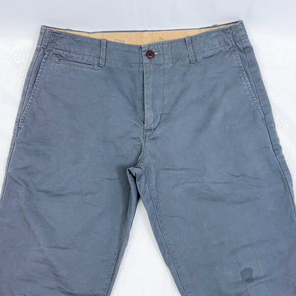 Men's GAP Pants Lived In Straight Shadow Gray Cotton Khaki Semi-Casual Jean - Picture 2 of 11